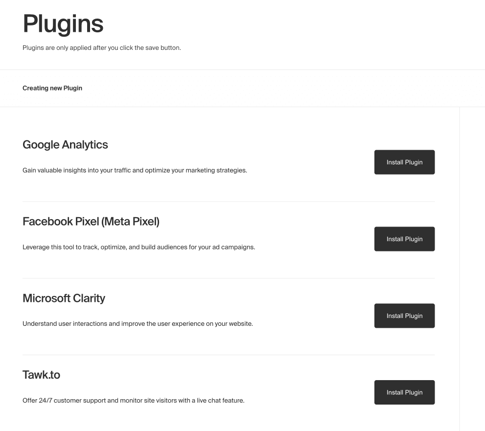 Integration with Plugins